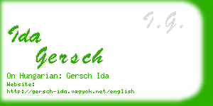 ida gersch business card
